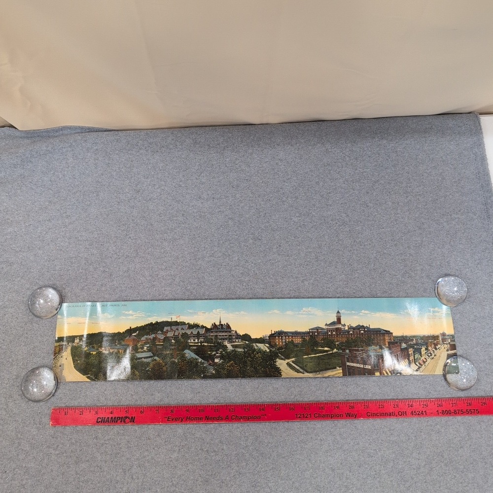 Vintage Panoramic Postcard Heart of Hot Springs Arkansas Eastman Hotel Army Navy - Picture 6 of 8